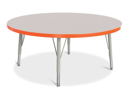 Berries® Round Activity Table - 42" Diameter, E-height - Freckled Gray/Orange/Gray