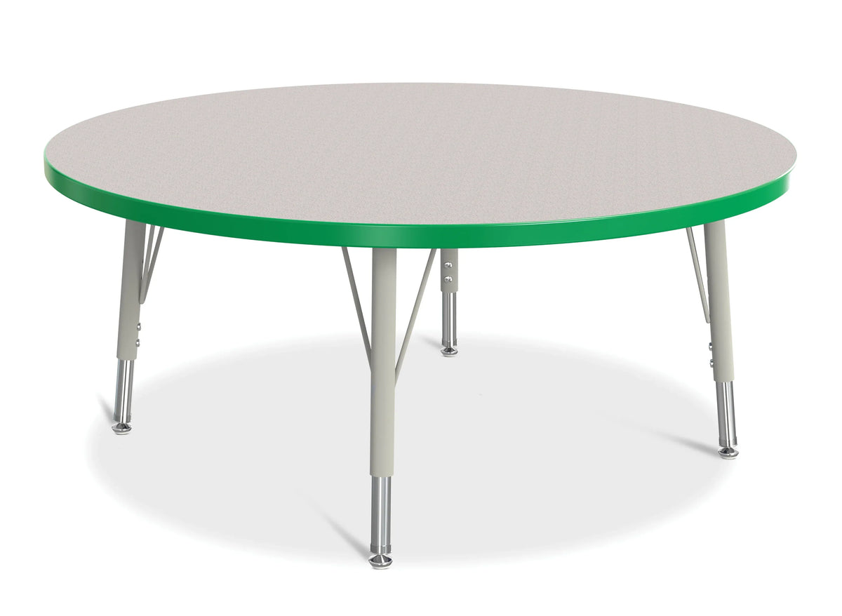 Berries® Round Activity Table - 42" Diameter, E-height - Freckled Gray/Green/Gray