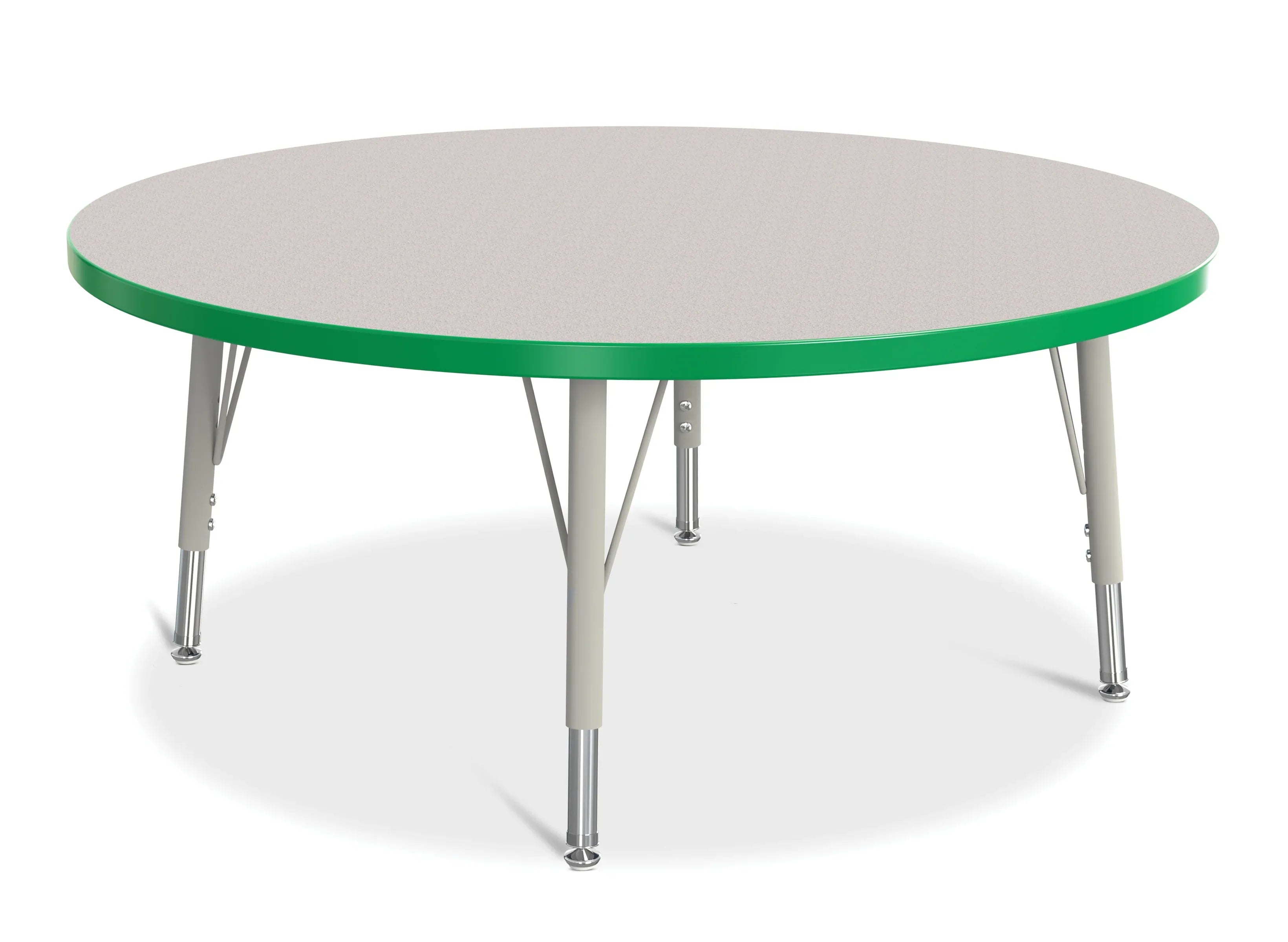 Berries® Round Activity Table - 42" Diameter, E-height - Freckled Gray/Green/Gray