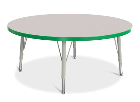 Berries® Round Activity Table - 42" Diameter, E-height - Freckled Gray/Green/Gray