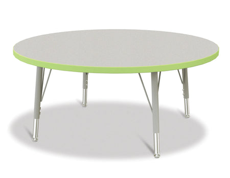 Berries® Round Activity Table - 42" Diameter, E-height - Freckled Gray/Key Lime/Gray