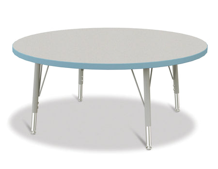 Berries® Round Activity Table - 42" Diameter, E-height - Freckled Gray/Coastal Blue/Gray