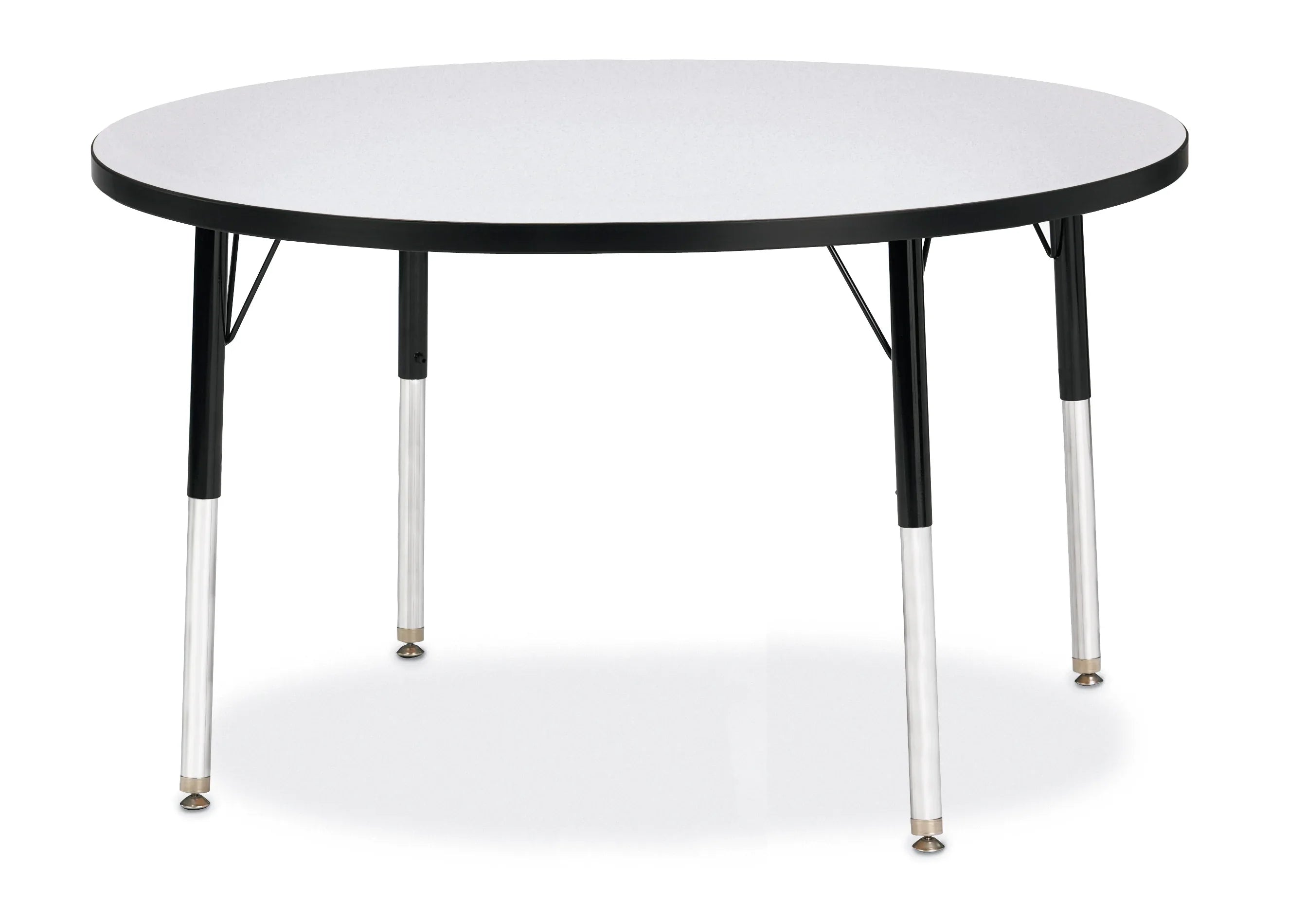 Berries® Round Activity Table - 42" Diameter, E-height - Freckled Gray/Black/Black