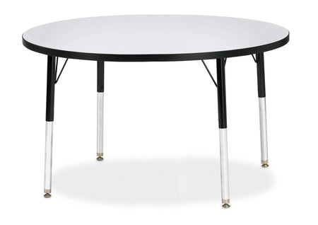 Berries® Round Activity Table - 42" Diameter, E-height - Freckled Gray/Black/Black
