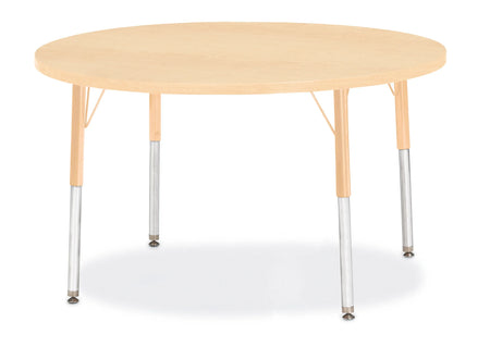 Berries® Round Activity Table - 42" Diameter, E-height - Maple/Maple/Camel
