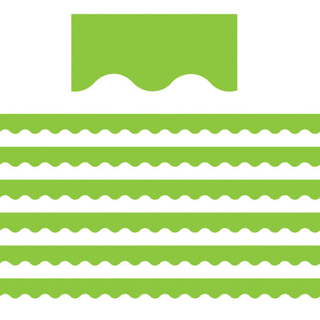 Lime Scalloped Border Trim, 35 Feet Per Pack, 6 Packs
