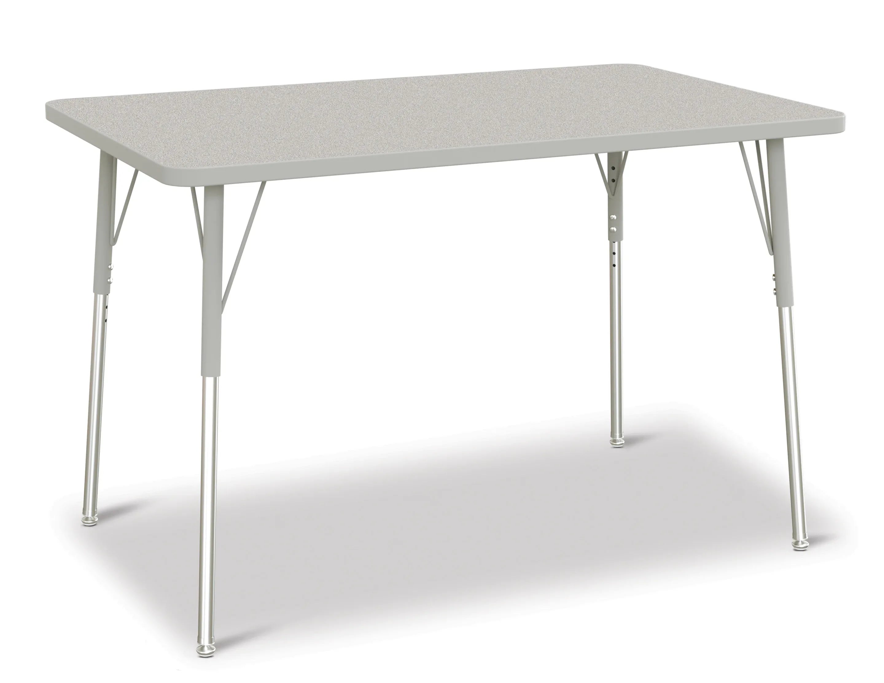 Berries® Rectangle Activity Table - 30" X 48", A-height - Freckled Gray/Gray/Gray