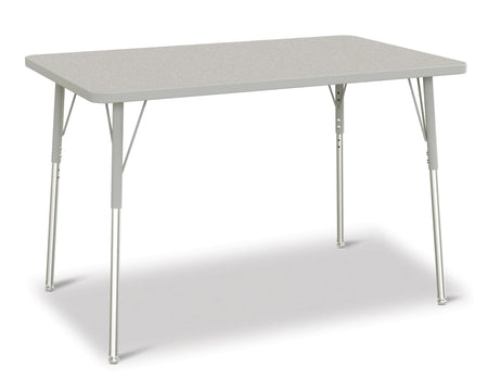 Berries® Rectangle Activity Table - 30" X 48", A-height - Freckled Gray/Gray/Gray