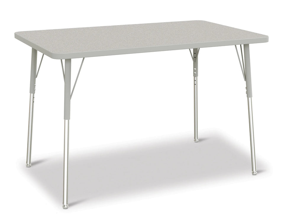 Berries® Rectangle Activity Table - 30" X 48", A-height - Freckled Gray/Gray/Gray