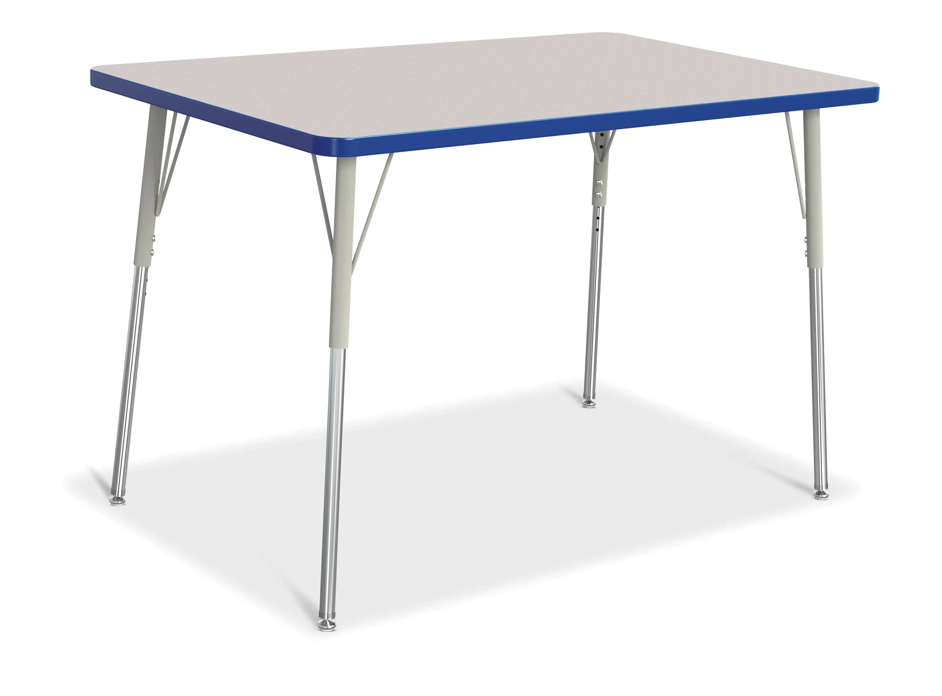 Berries® Rectangle Activity Table - 30" X 48", A-height - Freckled Gray/Blue/Gray