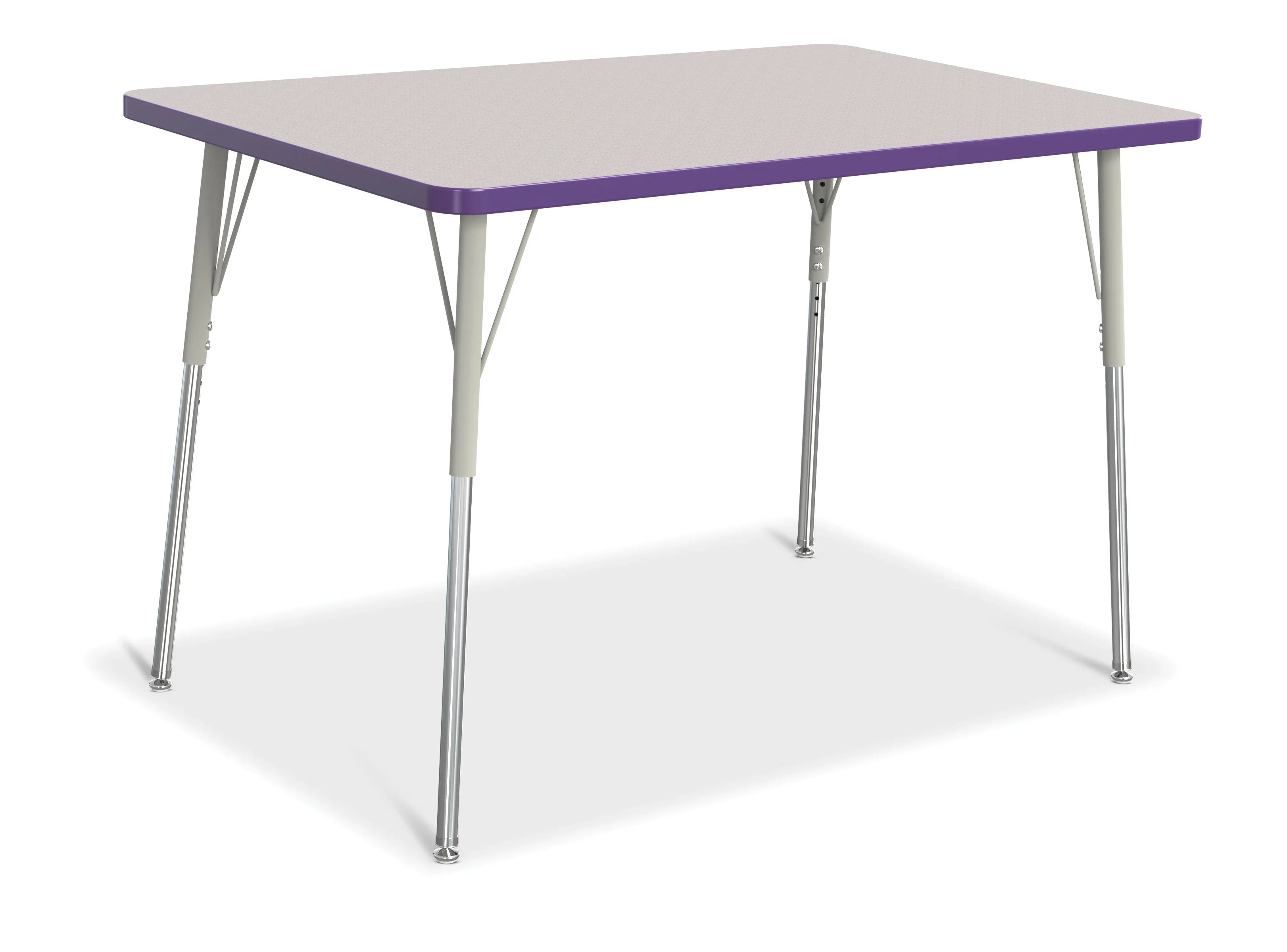 Berries® Rectangle Activity Table - 30" X 48", A-height - Freckled Gray/Purple/Gray