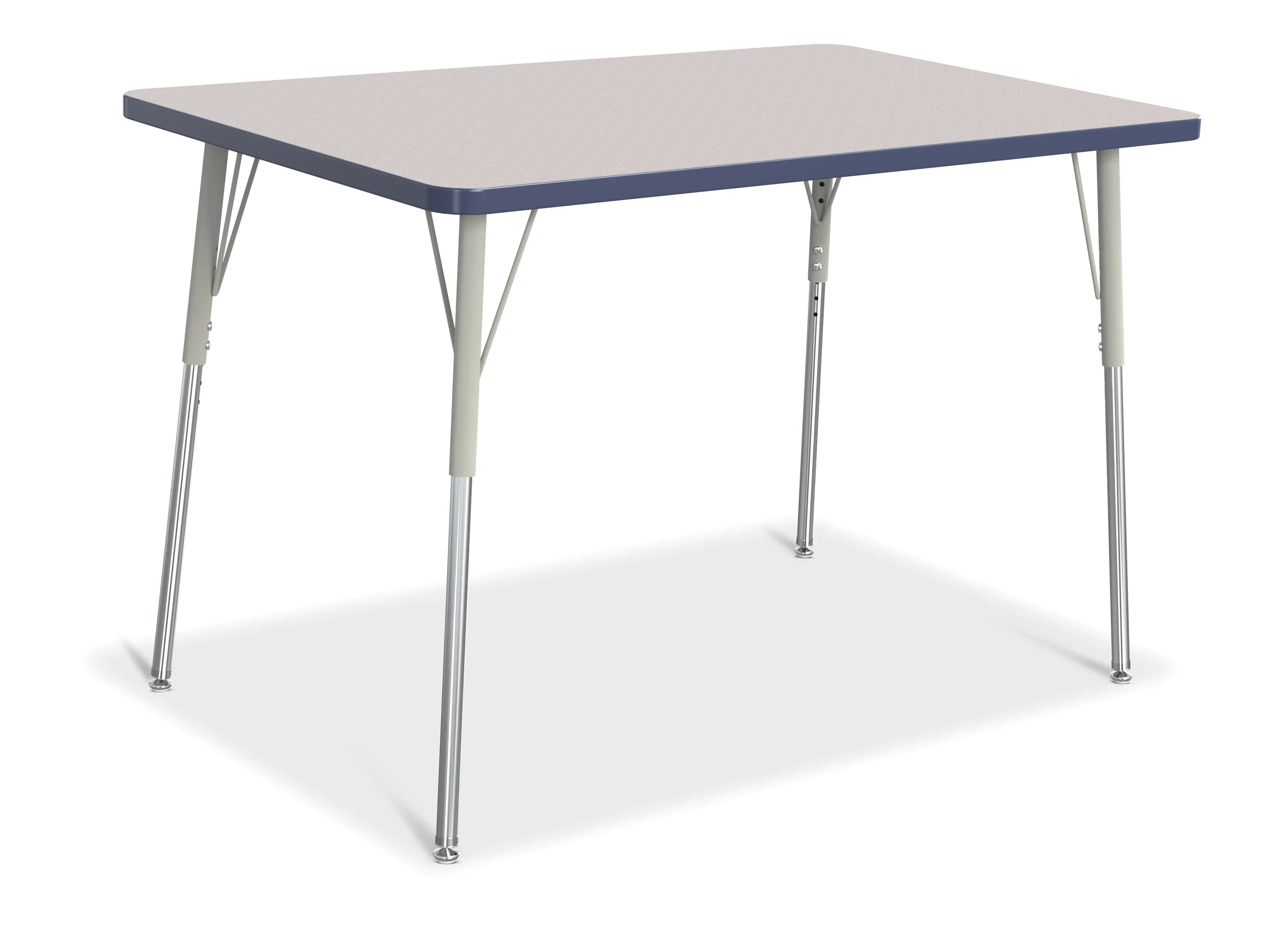 Berries® Rectangle Activity Table - 30" X 48", A-height - Freckled Gray/Navy/Gray