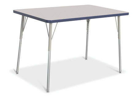 Berries® Rectangle Activity Table - 30" X 48", A-height - Freckled Gray/Navy/Gray