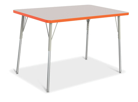 Berries® Rectangle Activity Table - 30" X 48", A-height - Freckled Gray/Orange/Gray