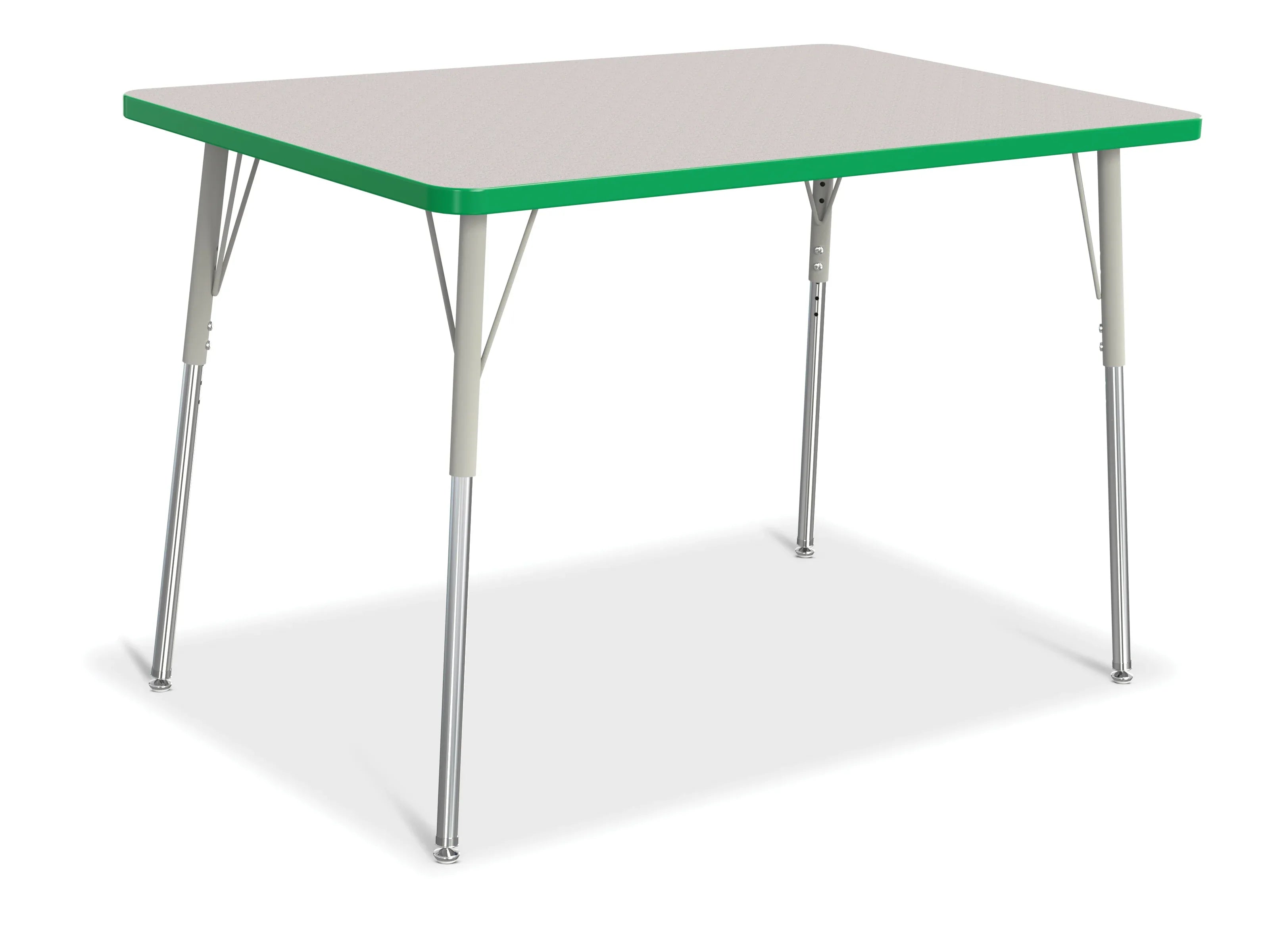 Berries® Rectangle Activity Table - 30" X 48", A-height - Freckled Gray/Green/Gray
