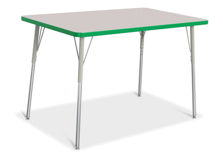 Berries® Rectangle Activity Table - 30" X 48", A-height - Freckled Gray/Green/Gray