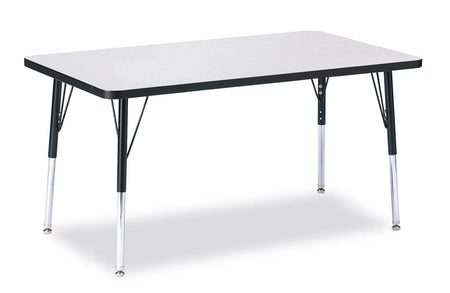 Berries® Rectangle Activity Table - 30" X 48", A-height - Freckled Gray/Black/Black