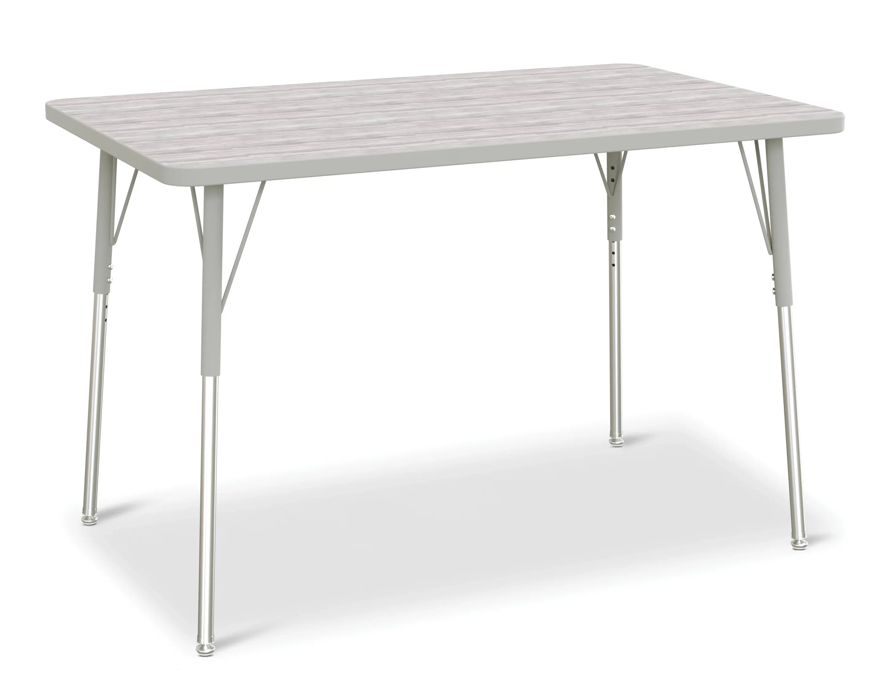 Berries® Rectangle Activity Table - 30" X 48", A-height - Driftwood Gray/Gray/Gray