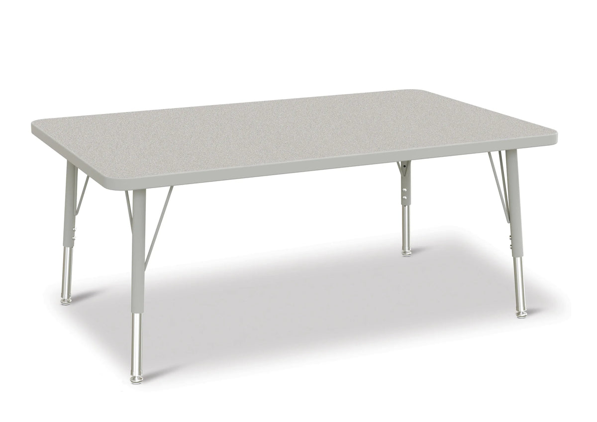 Berries® Rectangle Activity Table - 30" X 48", E-height - Freckled Gray/Gray/Gray
