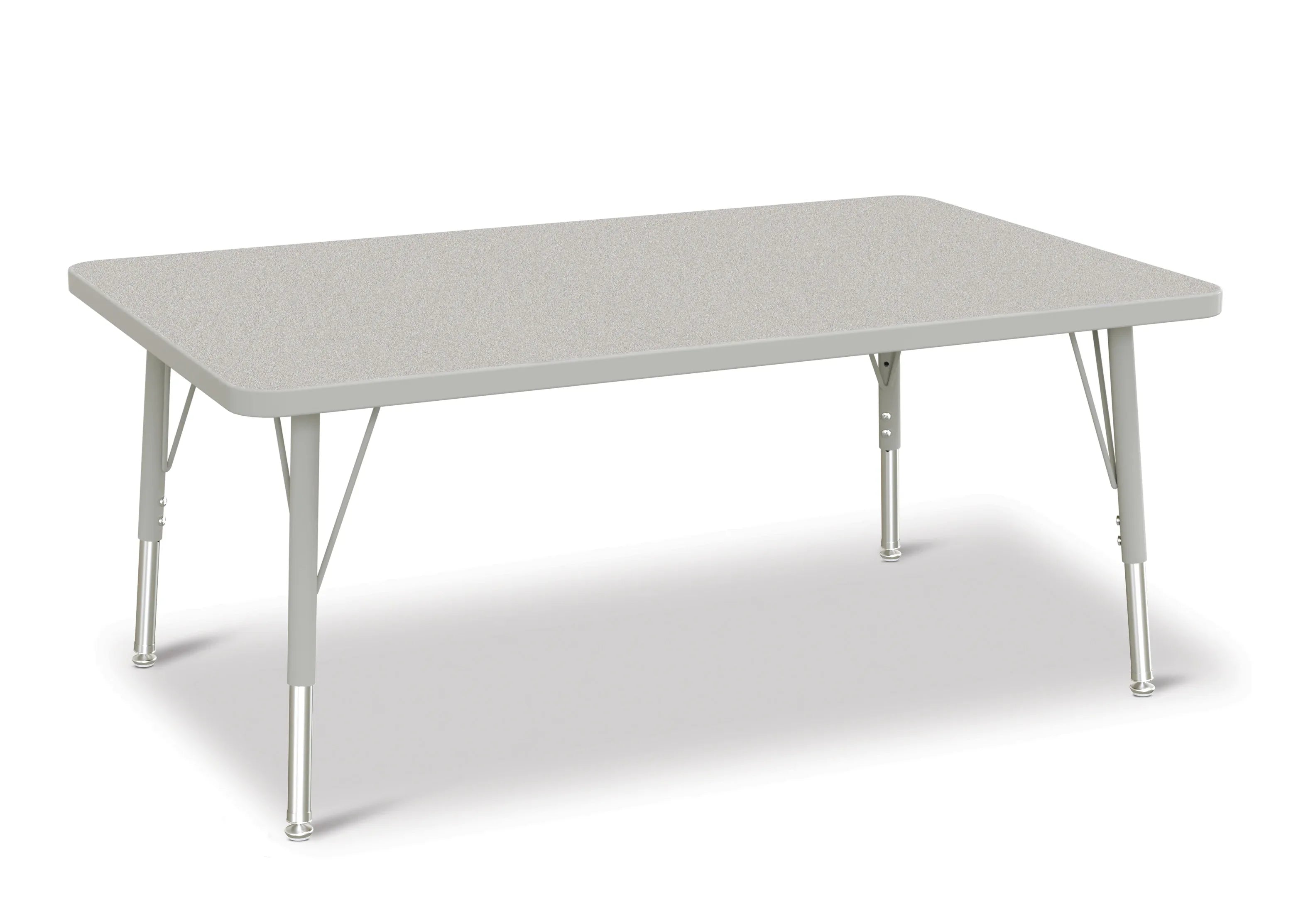 Berries® Rectangle Activity Table - 30" X 48", E-height - Freckled Gray/Gray/Gray