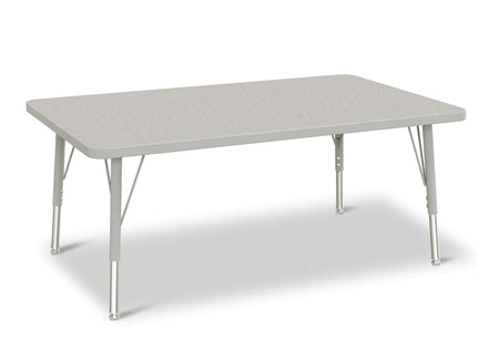 Berries® Rectangle Activity Table - 30" X 48", E-height - Freckled Gray/Gray/Gray