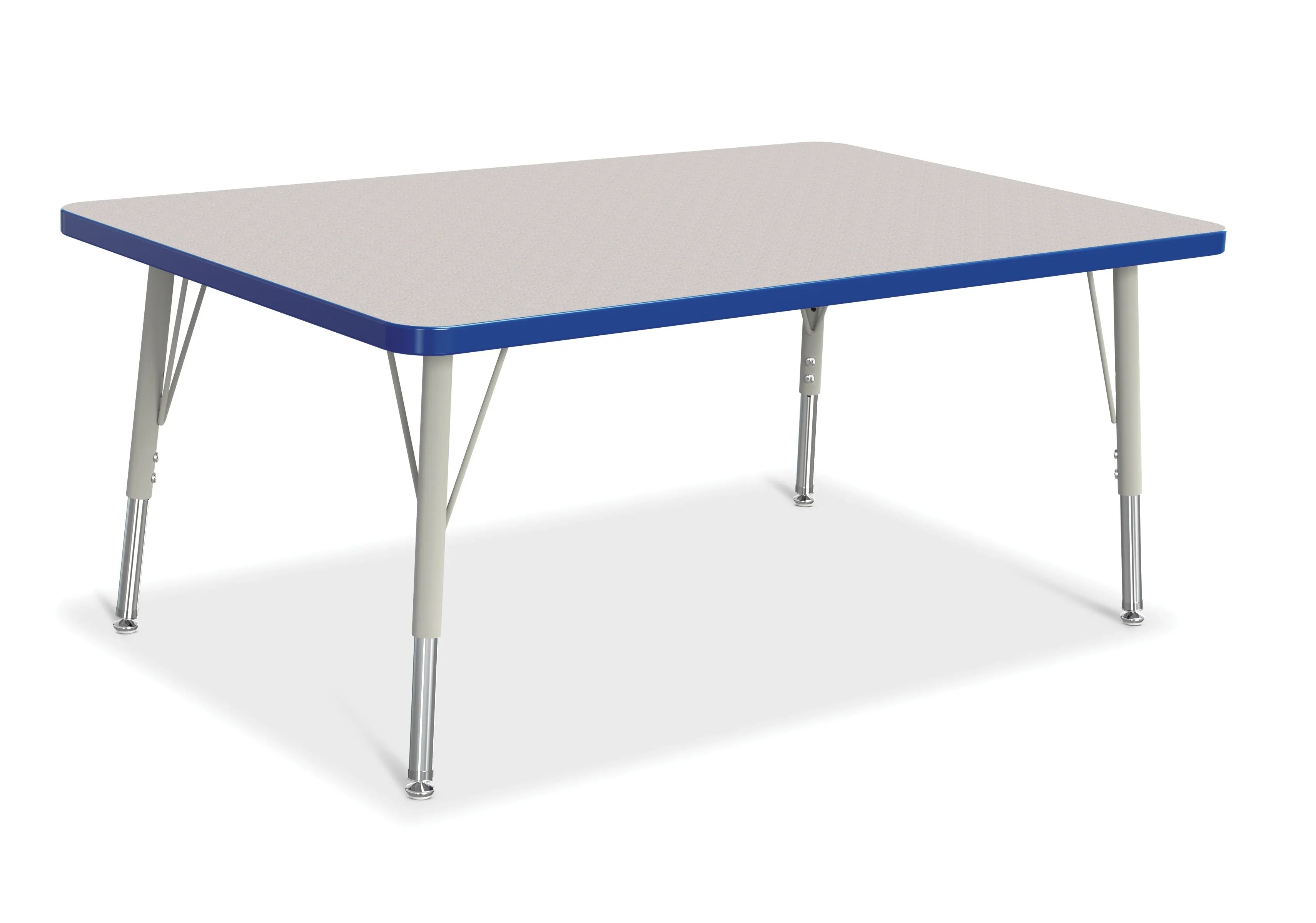 Berries® Rectangle Activity Table - 30" X 48", E-height - Freckled Gray/Blue/Gray
