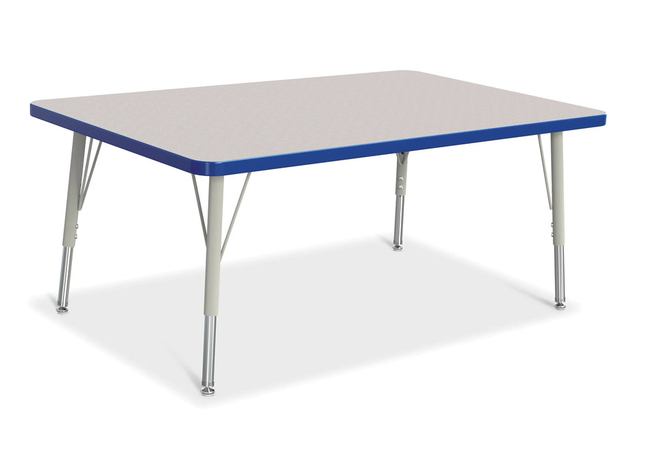 Berries® Rectangle Activity Table - 30" X 48", E-height - Freckled Gray/Blue/Gray