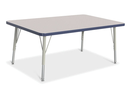 Berries® Rectangle Activity Table - 30" X 48", E-height - Freckled Gray/Navy/Gray