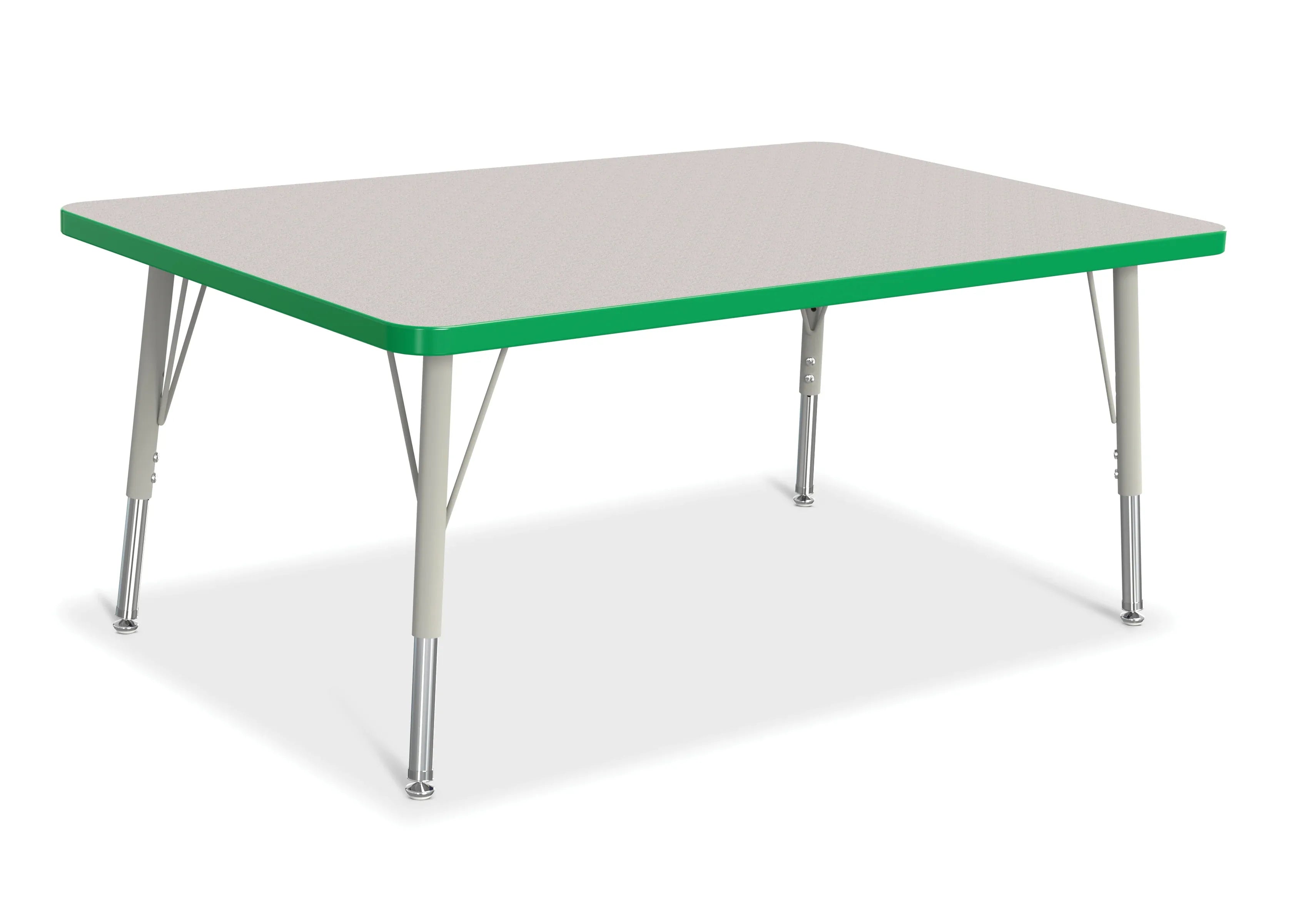 Berries® Rectangle Activity Table - 30" X 48", E-height - Freckled Gray/Green/Gray