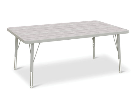 Berries® Rectangle Activity Table - 30" X 48", E-height - Driftwood Gray/Gray/Gray