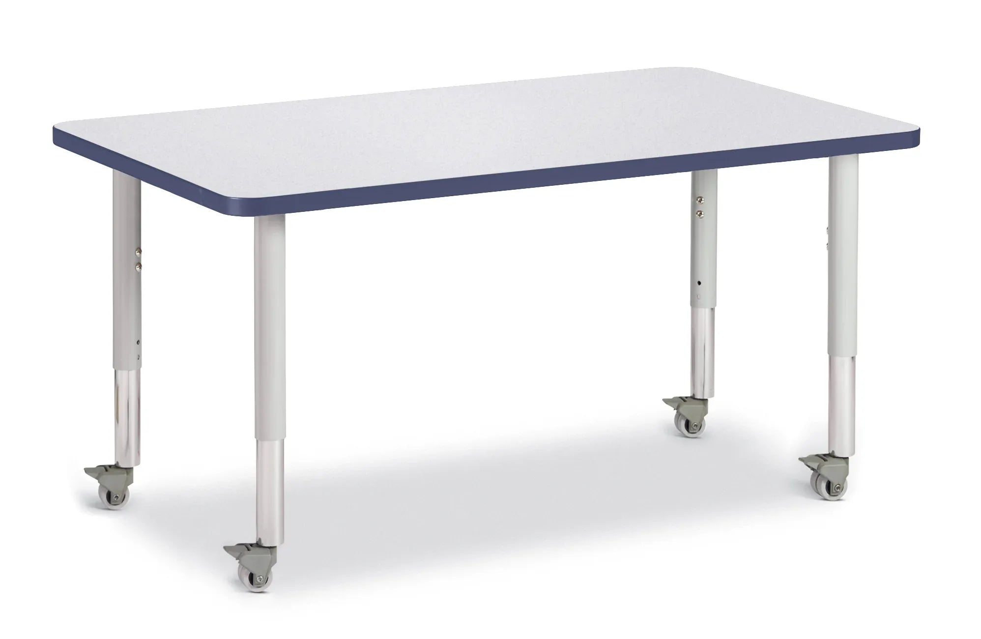 Berries® Rectangle Activity Table - 30" X 48", Mobile - Freckled Gray/Navy/Gray