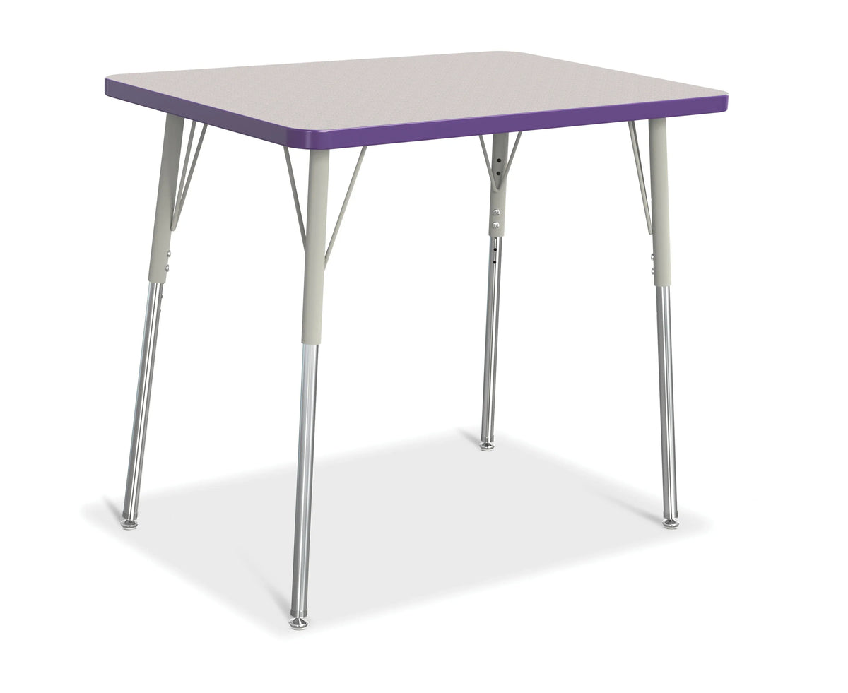 Berries® Rectangle Activity Table - 24" X 36", A-height - Freckled Gray/Purple/Gray