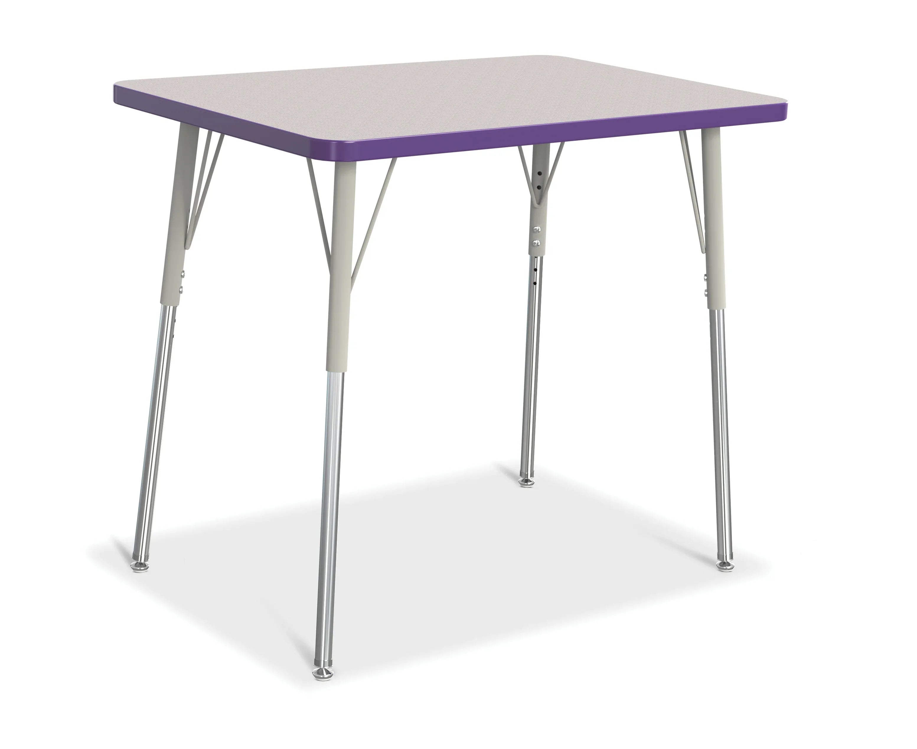 Berries® Rectangle Activity Table - 24" X 36", A-height - Freckled Gray/Purple/Gray