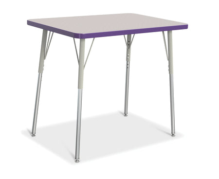 Berries® Rectangle Activity Table - 24" X 36", A-height - Freckled Gray/Purple/Gray