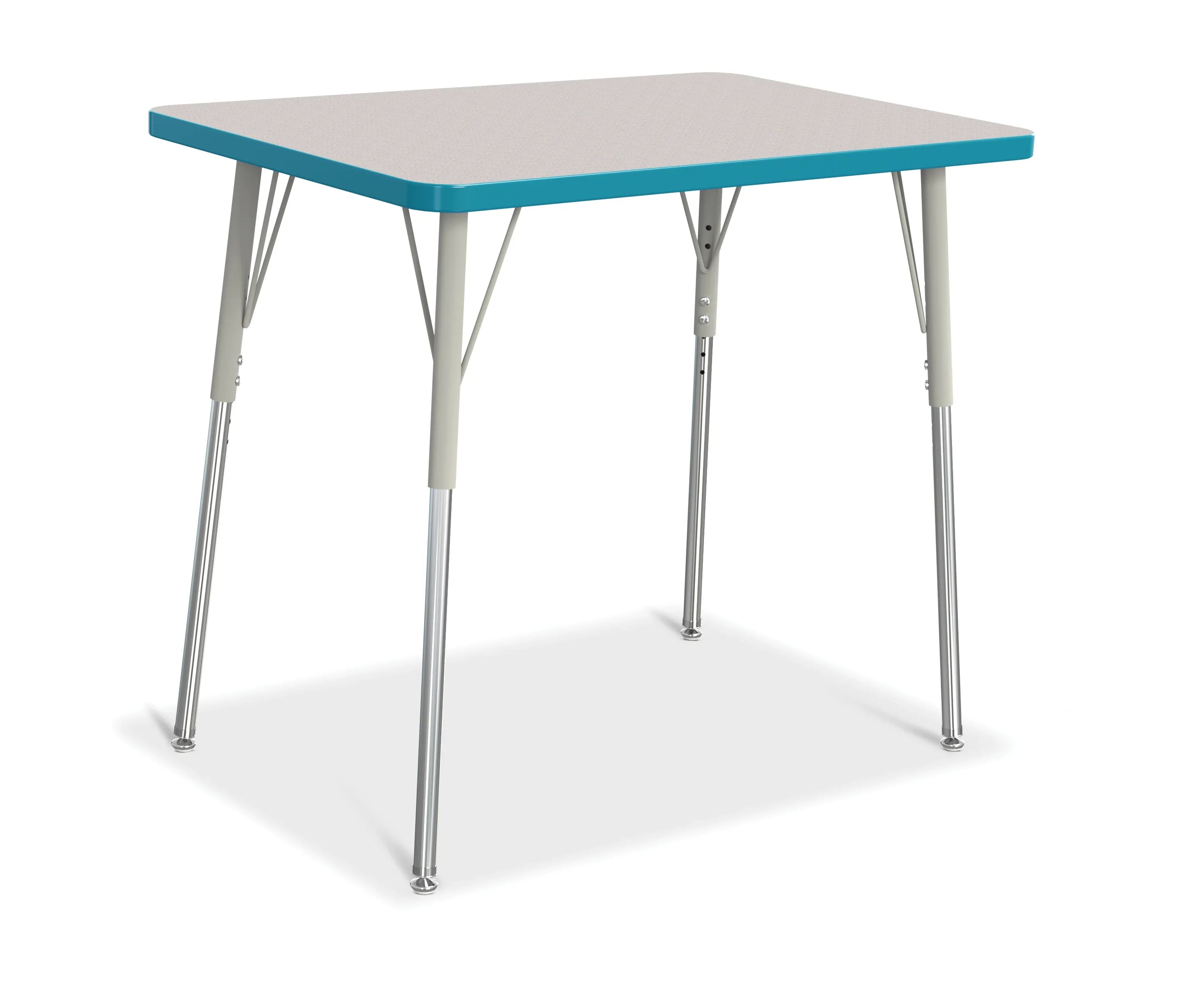 Berries® Rectangle Activity Table - 24" X 36", A-height - Freckled Gray/Teal/Gray