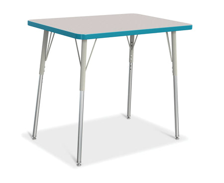 Berries® Rectangle Activity Table - 24" X 36", A-height - Freckled Gray/Teal/Gray