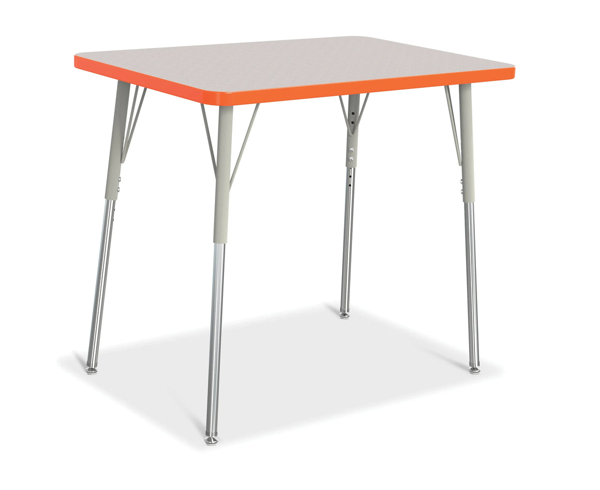 Berries® Rectangle Activity Table - 24" X 36", A-height - Freckled Gray/Orange/Gray