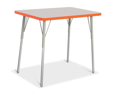 Berries® Rectangle Activity Table - 24" X 36", A-height - Freckled Gray/Orange/Gray