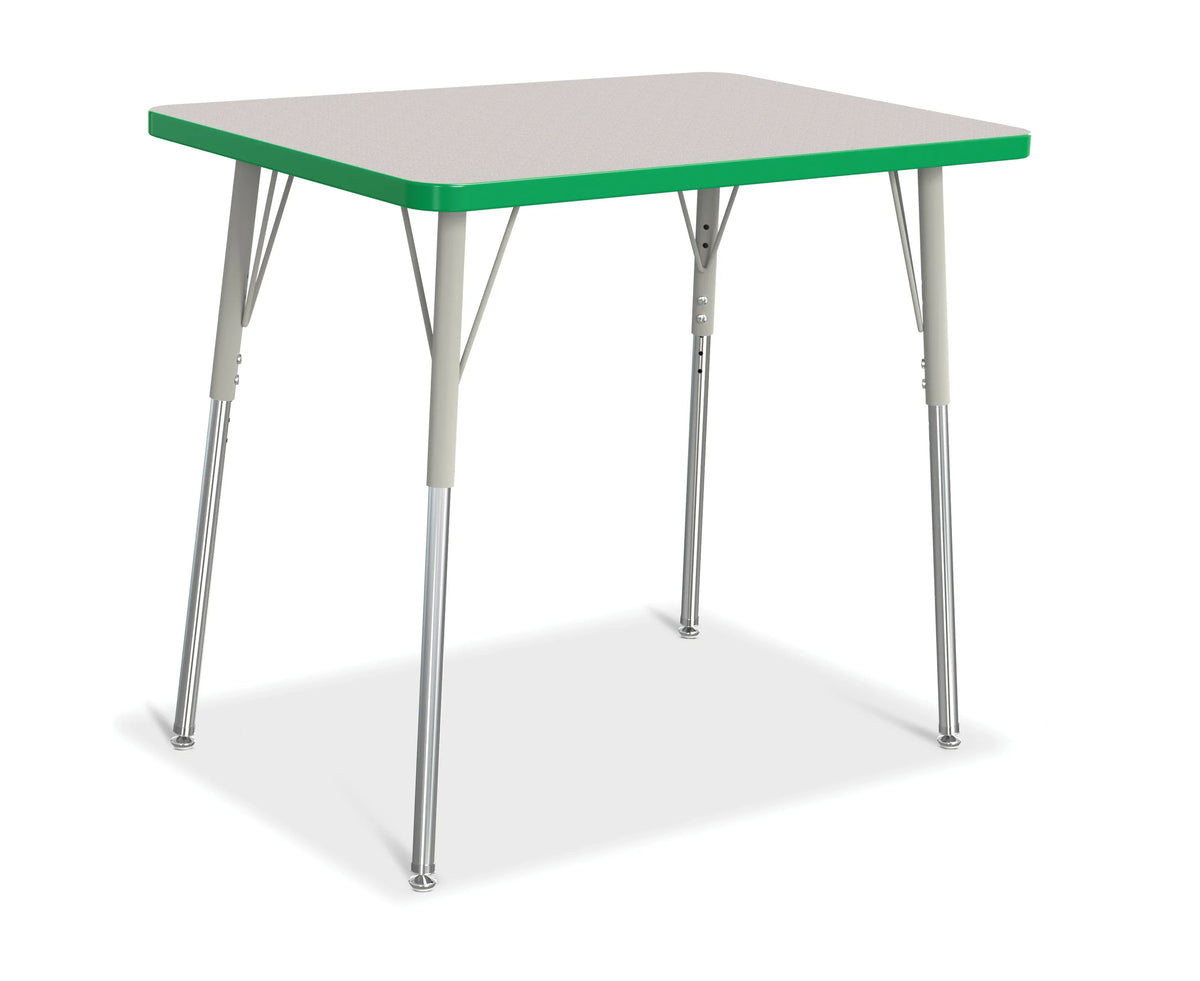 Berries® Rectangle Activity Table - 24" X 36", A-height - Freckled Gray/Green/Gray