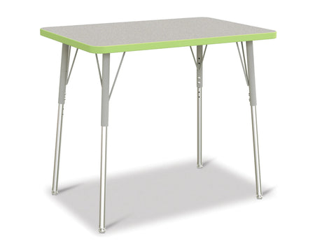Berries® Rectangle Activity Table - 24" X 36", A-height - Freckled Gray/Key Lime/Gray