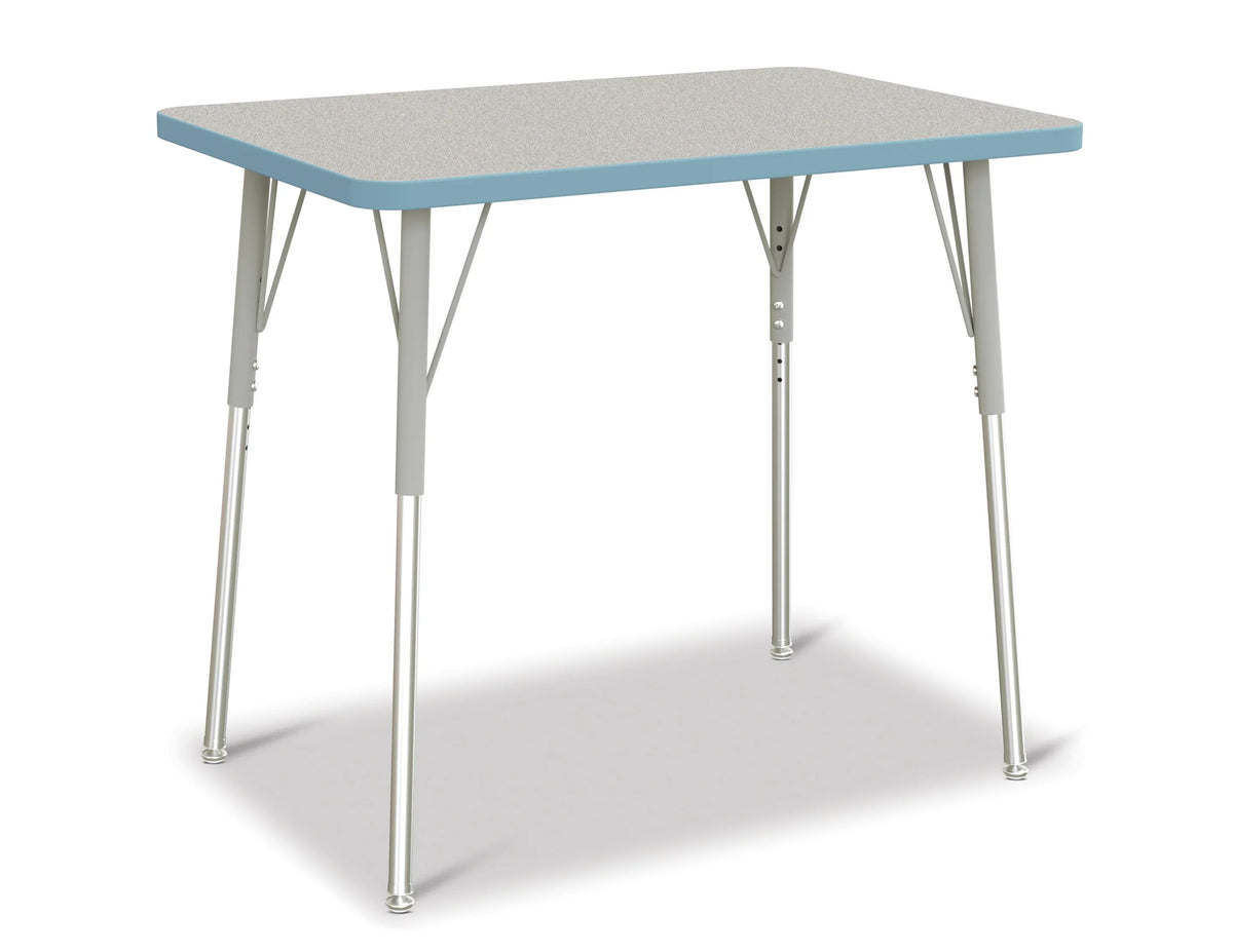 Berries® Rectangle Activity Table - 24" X 36", A-height - Freckled Gray/Coastal Blue/Gray