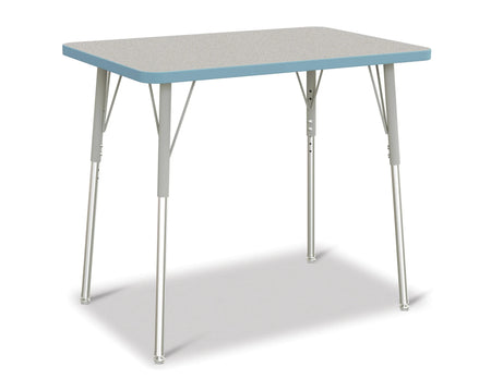 Berries® Rectangle Activity Table - 24" X 36", A-height - Freckled Gray/Coastal Blue/Gray