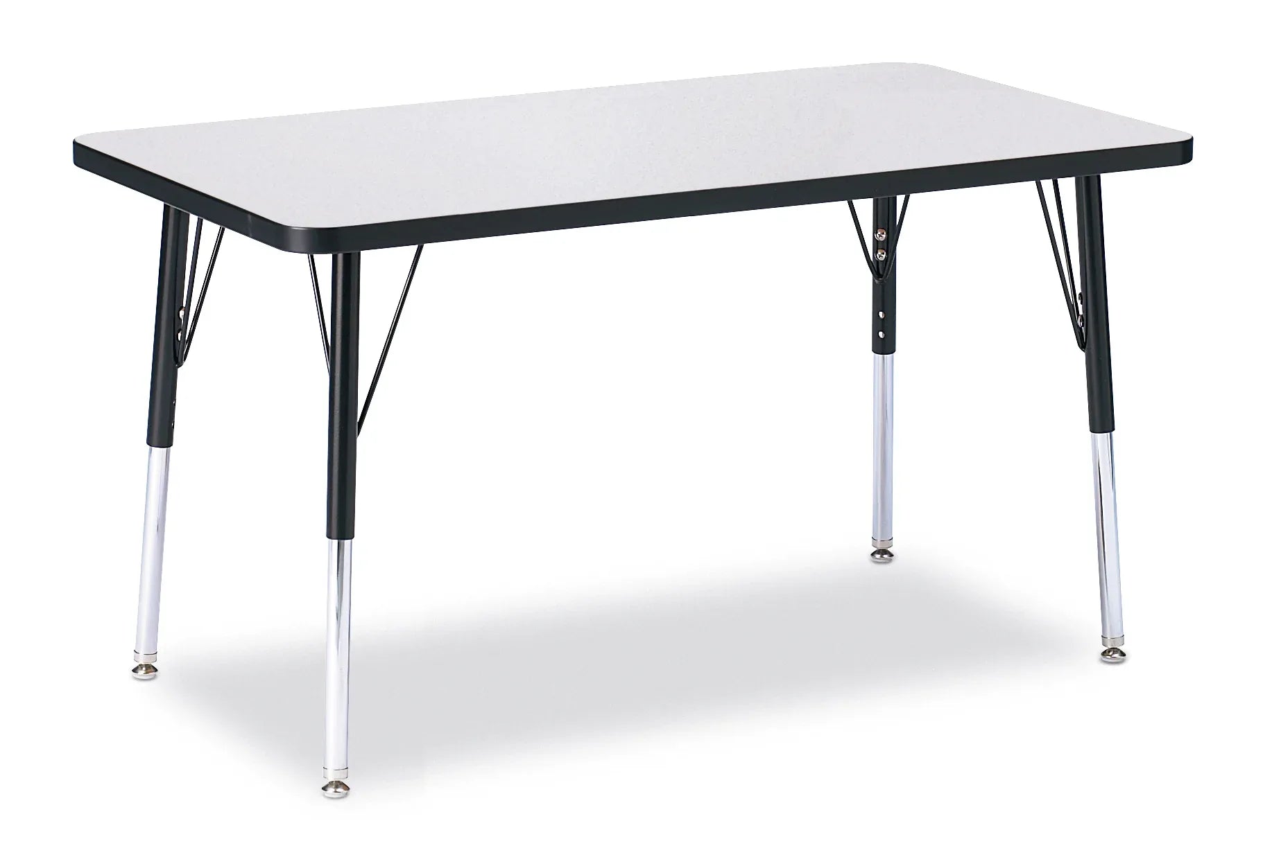 Berries® Rectangle Activity Table - 24" X 36", A-height - Freckled Gray/Black/Black