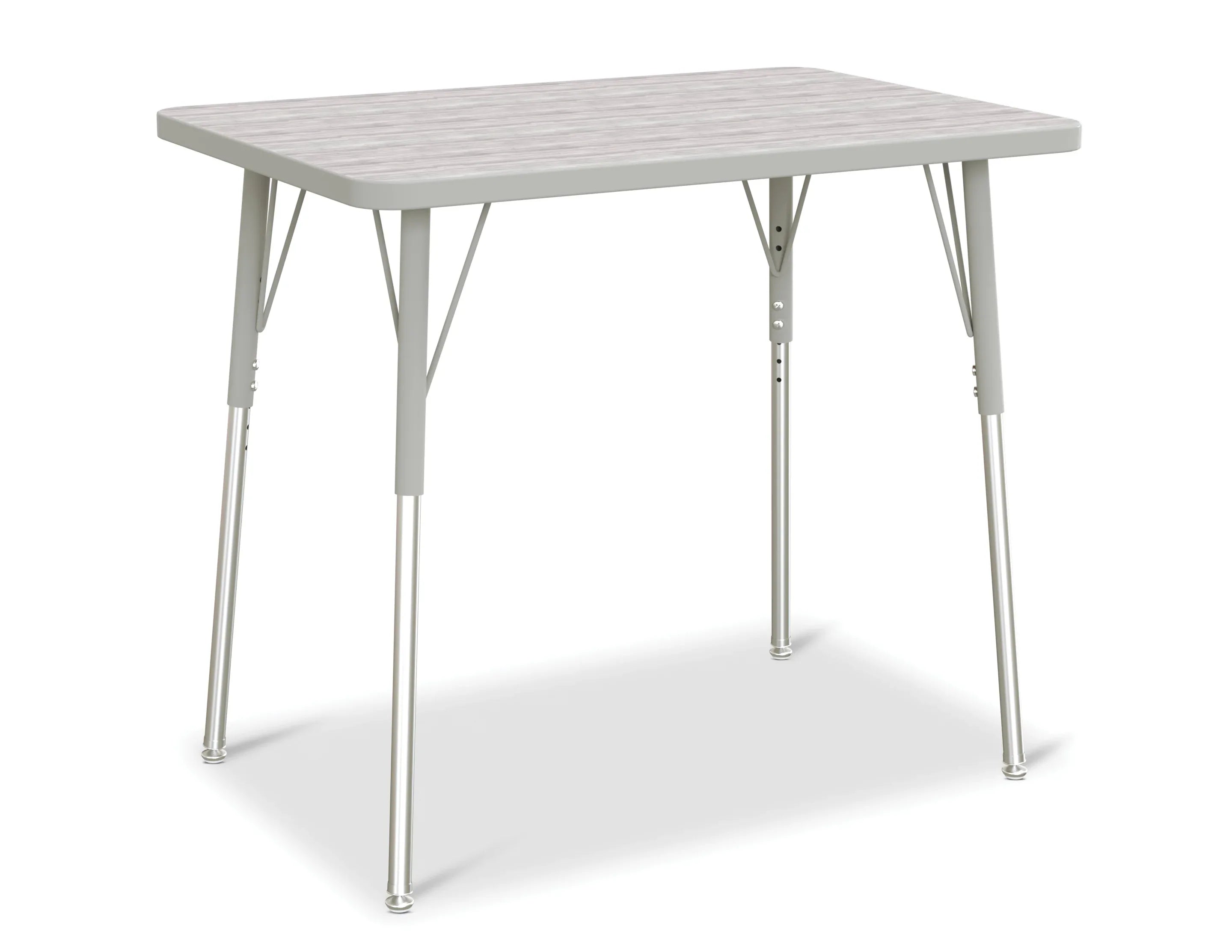 Berries® Rectangle Activity Table - 24" X 36", A-height - Driftwood Gray/Gray/Gray