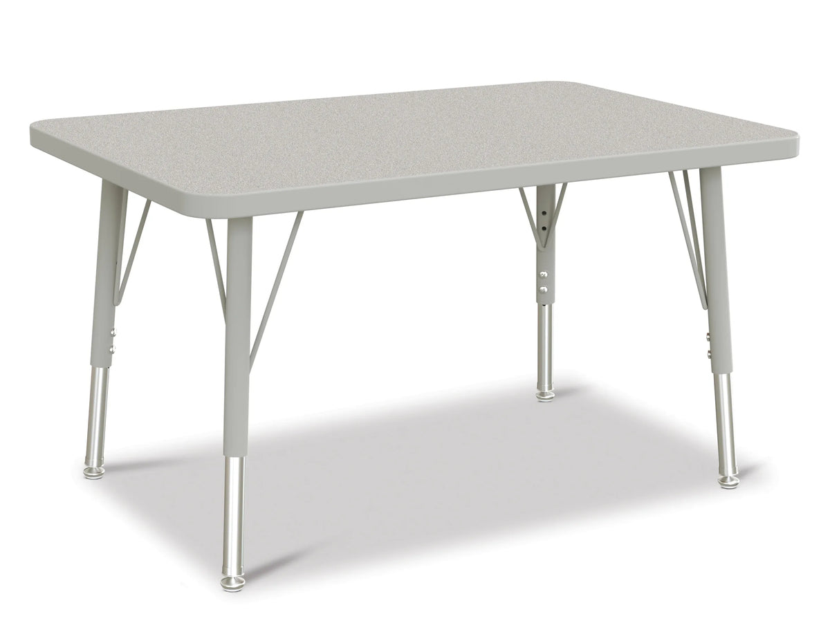 Berries® Rectangle Activity Table - 24" X 36", E-height - Freckled Gray/Gray/Gray