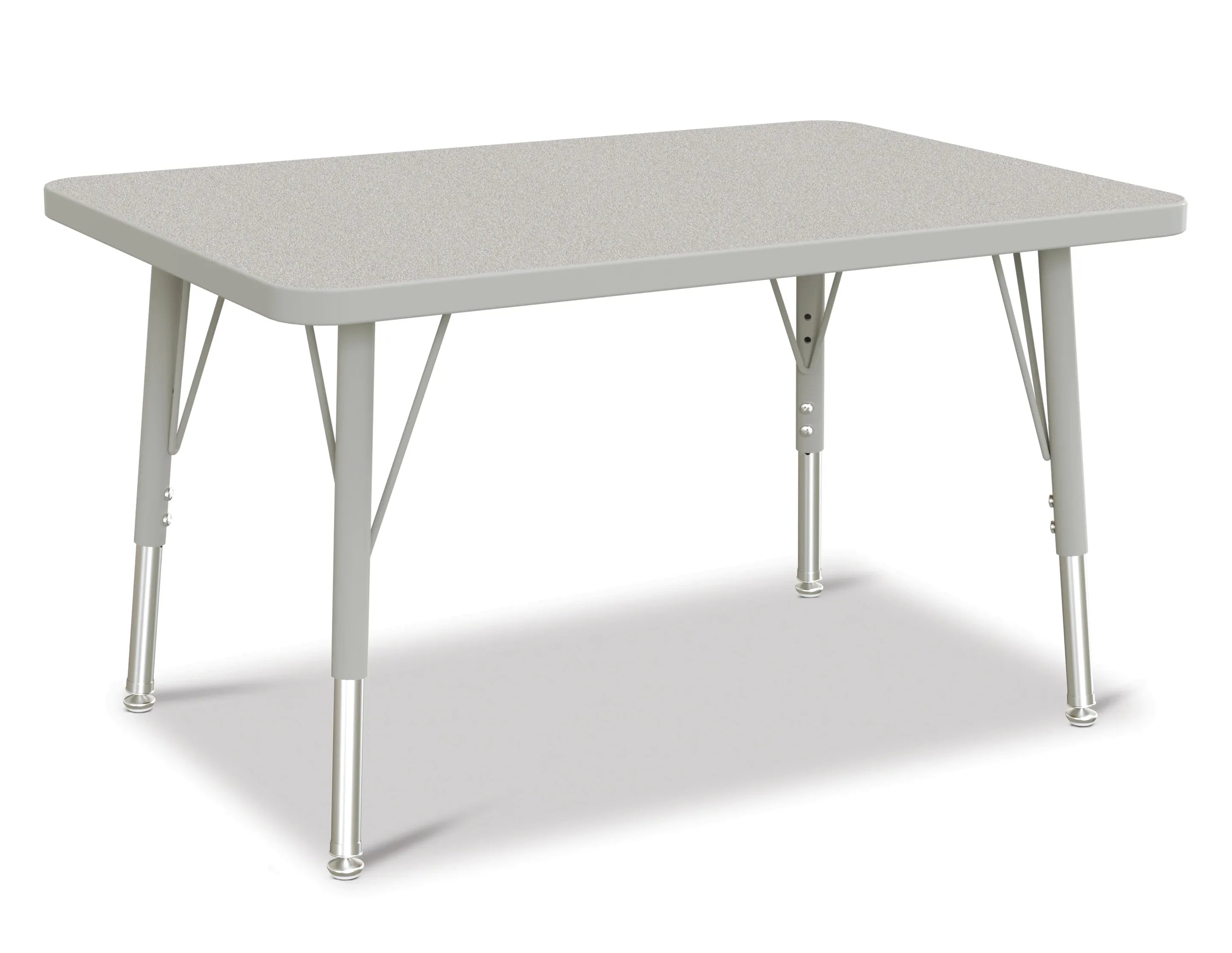 Berries® Rectangle Activity Table - 24" X 36", E-height - Freckled Gray/Gray/Gray