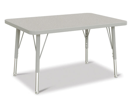Berries® Rectangle Activity Table - 24" X 36", E-height - Freckled Gray/Gray/Gray