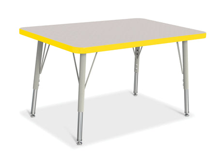 Berries® Rectangle Activity Table - 24" X 36", E-height - Freckled Gray/Yellow/Gray