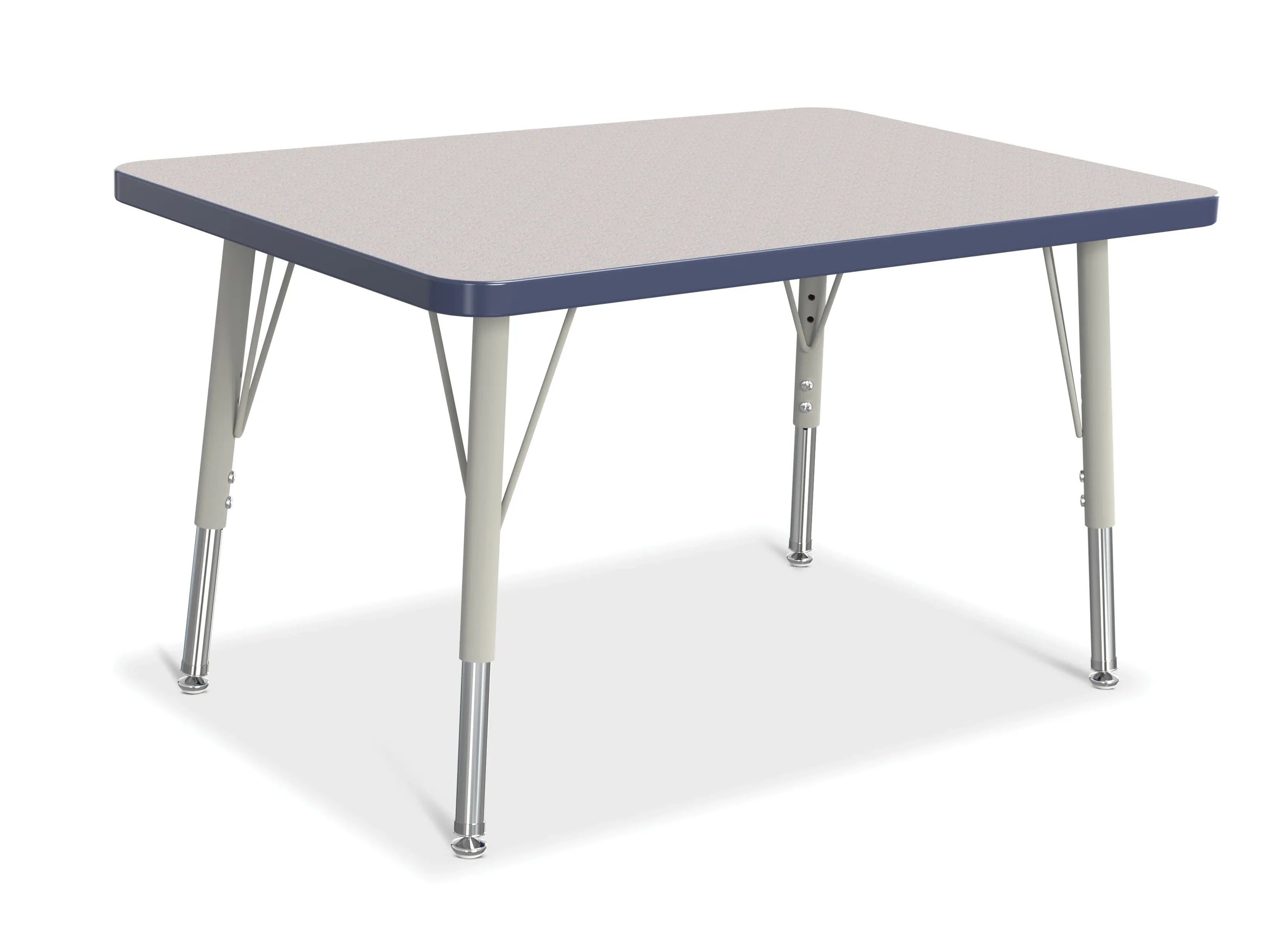 Berries® Rectangle Activity Table - 24" X 36", E-height - Freckled Gray/Navy/Gray