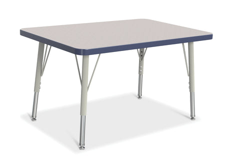 Berries® Rectangle Activity Table - 24" X 36", E-height - Freckled Gray/Navy/Gray